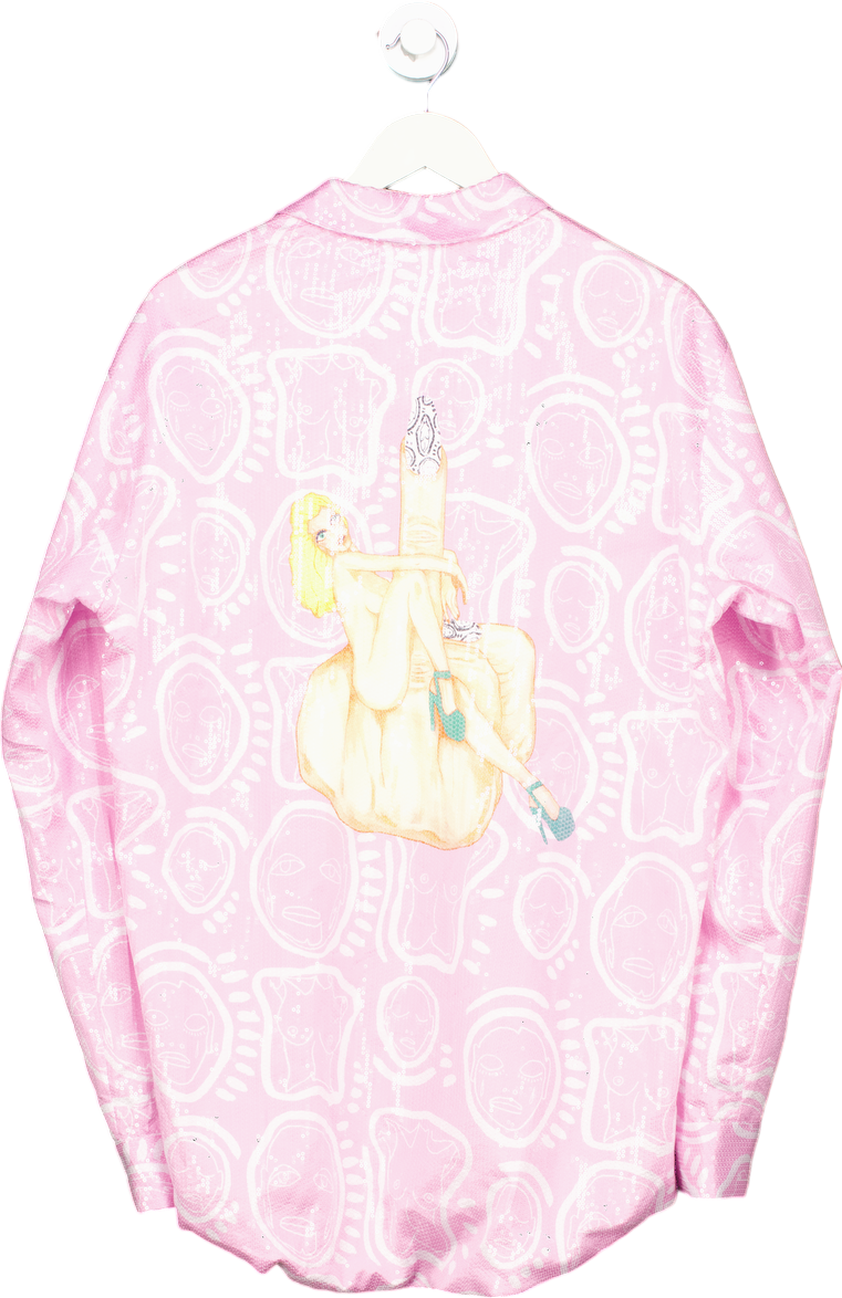 Patrick Church Pink Printed Shirt UK M