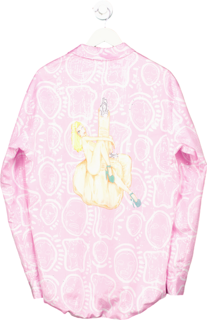 Patrick Church Pink Printed Shirt UK M