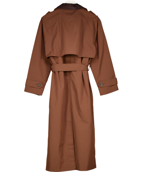 Abercrombie & Fitch Chocolate Brown Water And Wind Resistand Trench Coat UK M