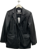 Naked Wardrobe Black Contrast Stitch Oversized Blazer UK XS
