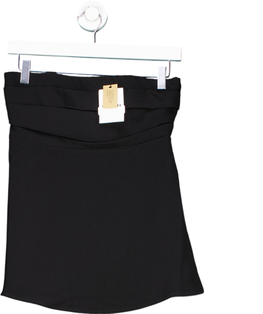 Whistles Black Lula Crepe Bandeau Top UK 8