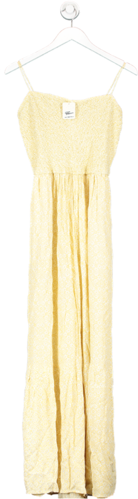 Free People Yellow Little Of Your Love Jumpsuit UK L
