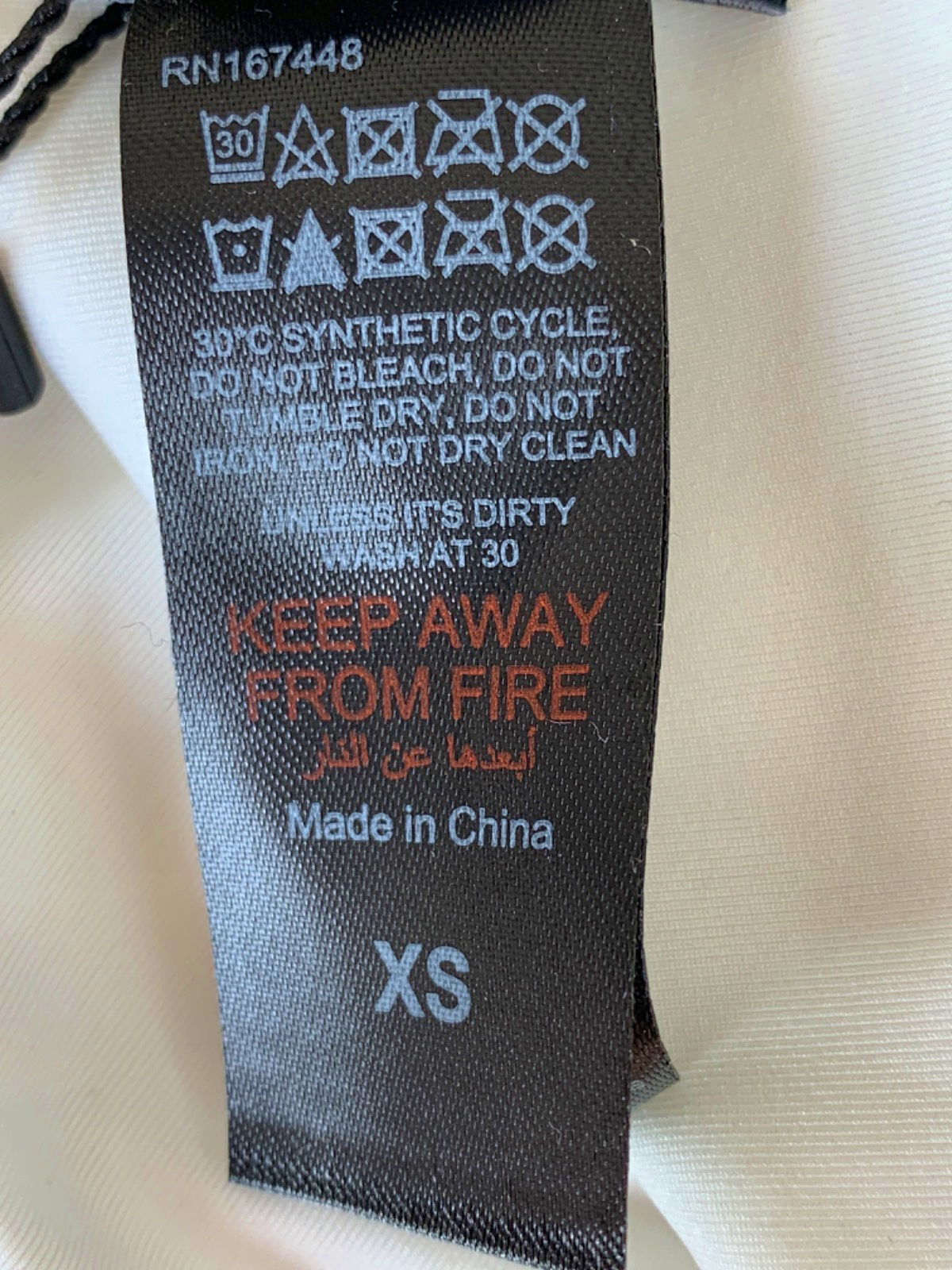 Karen Millen Cream Stitch Detail Plunge Bikini Top and High Waisted Bikini Bottoms UK XS/S