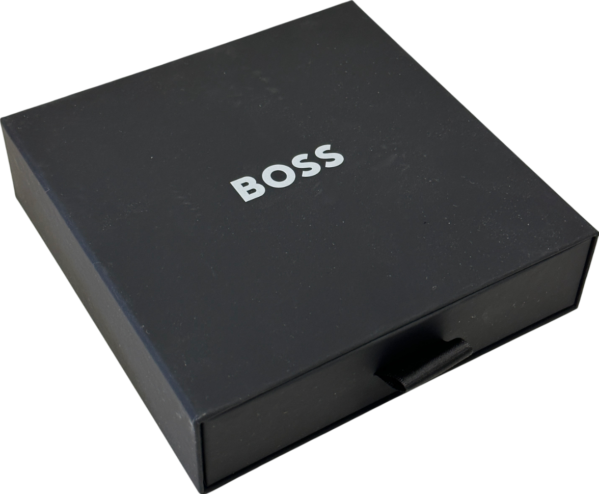 BOSS Metallic Sphere Beaded Stainless Steel Men's Necklace & Bracelet Set