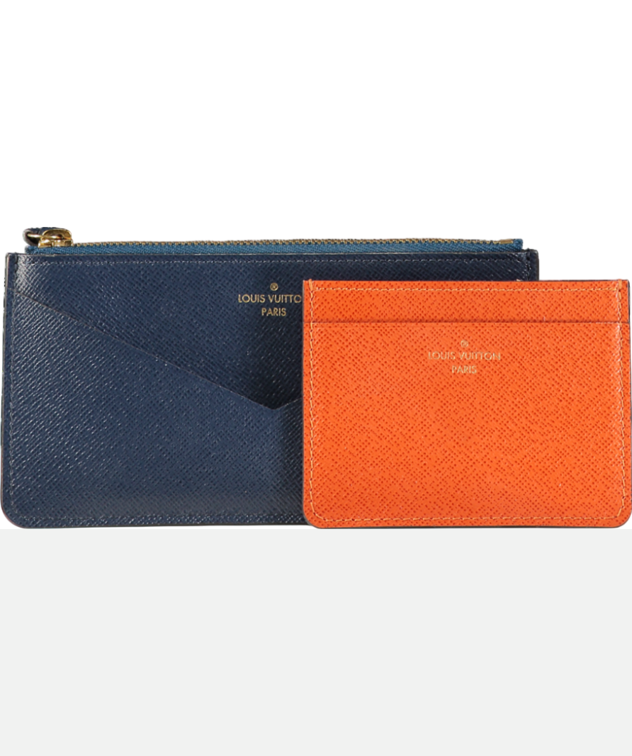 Louis Vuitton Blue Coin Purse And Card Holder