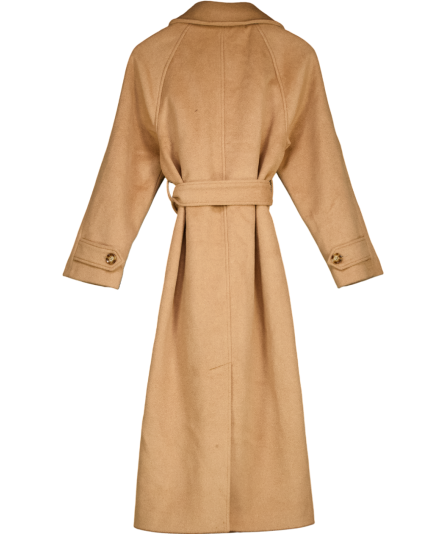 Abercrombie & Fitch Beige Wool-blend Belted Coat UK S