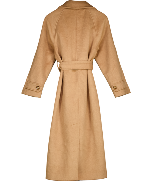 Abercrombie & Fitch Beige Wool-blend Belted Coat UK S