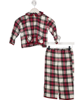 ZARA Home Kids Cream / Red Tartan Flannel Pyjama Set 3 Years