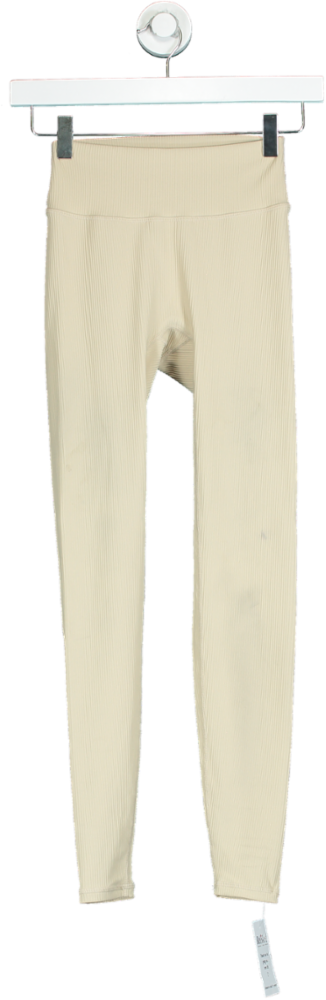 NKD Apparel Cream Ribbed Leggings UK S