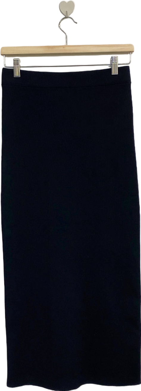 & Other Stories Black Ribbed Pencil Skirt UK S