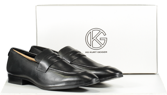 Kurt Geiger Black Leather Formal Loafers BNIB UK 11 EU 45 👞