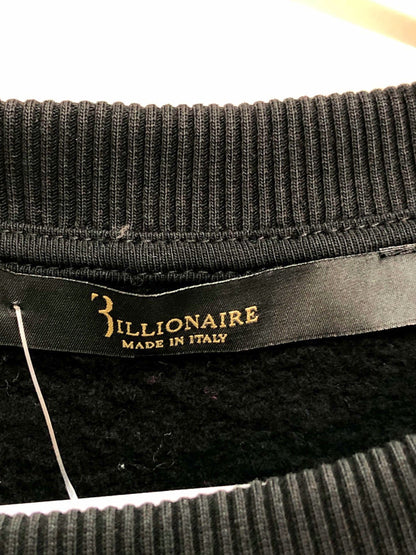 Billionaire Black Crew Neck Sweatshirt UK S