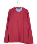 Crew Clothing Burgundy Waffle Crew Neck Long Sleeve Sweater UK XXL