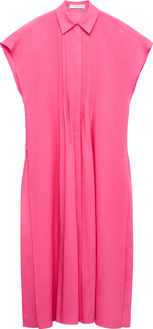 MANGO Pink Shirt Dress With Slits UK M