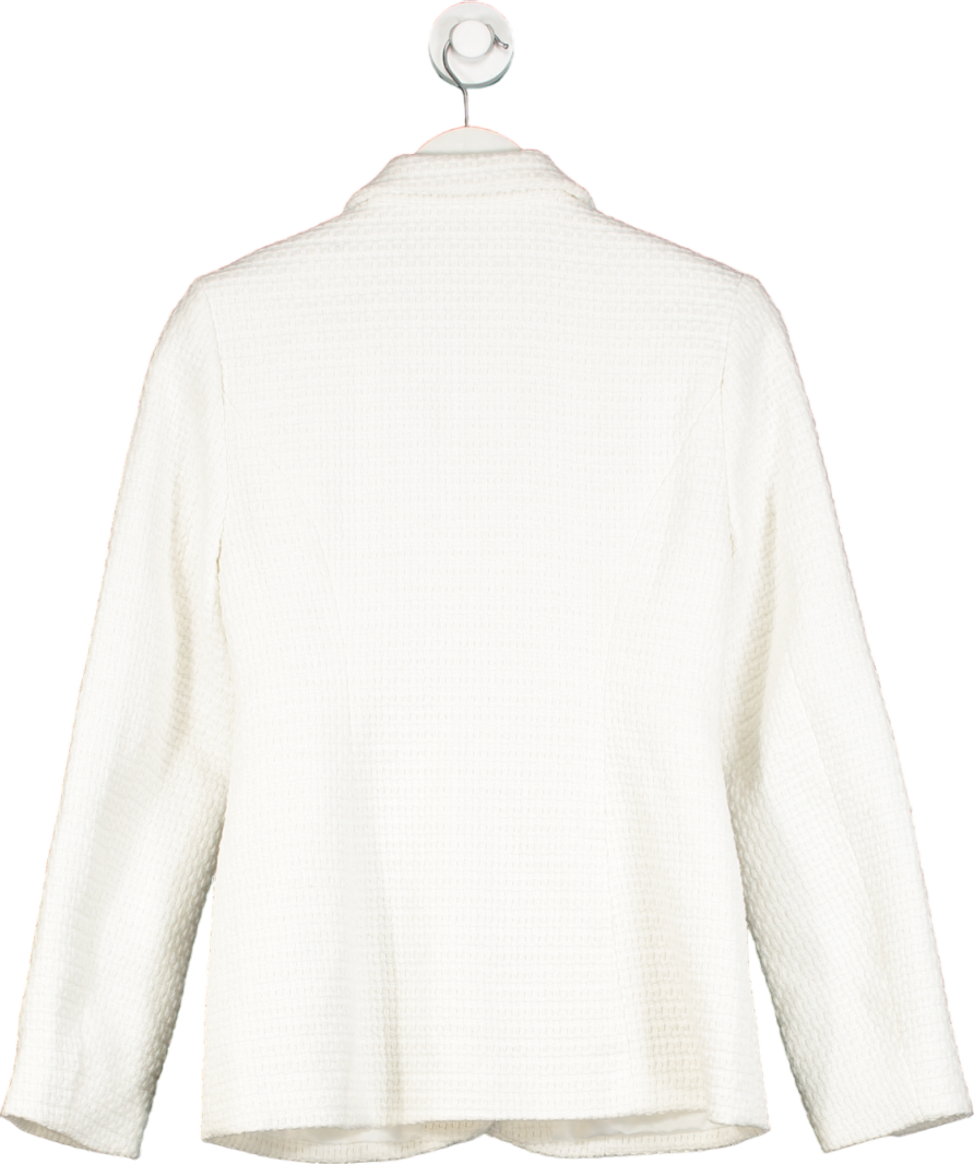 NA-KD White Tweed Blazer UK 6