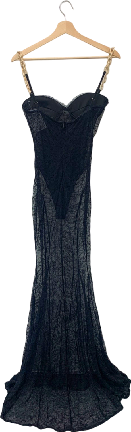 FashionNova Black Maxi Evening Dress XS