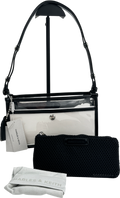 Charles & Keith Black / White Norah Shoulder Bag
