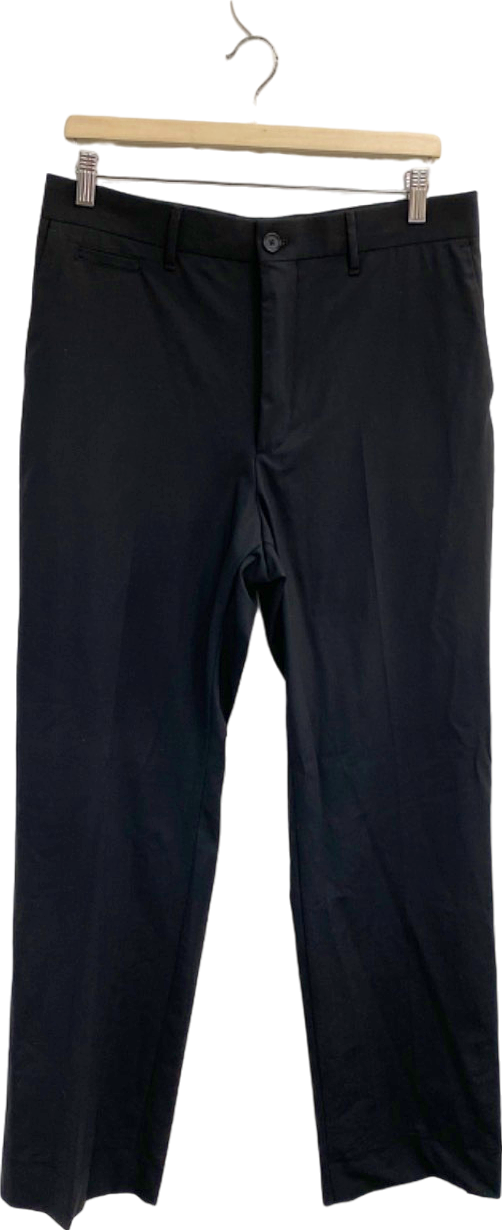 J.Lindeberg Black Haj Wool-Blend Summer Pants UK W32