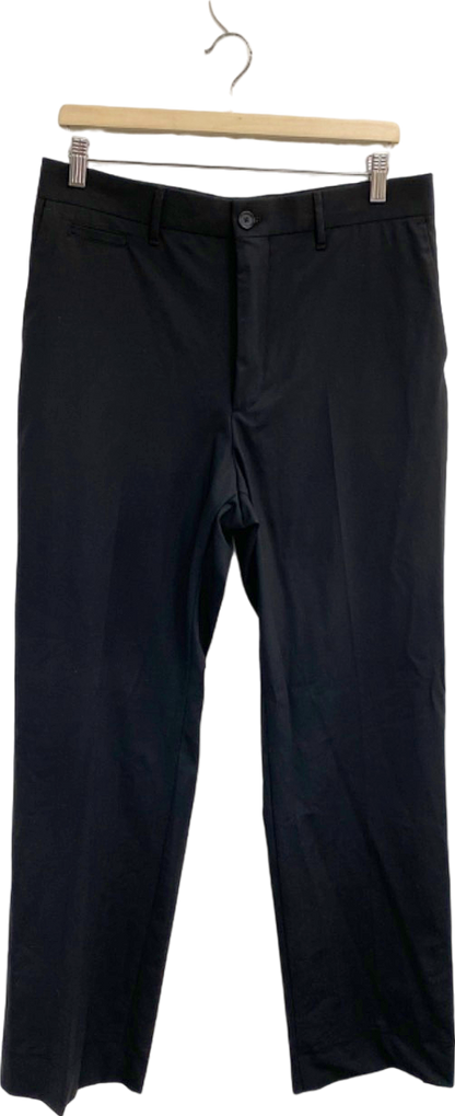 J.Lindeberg Black Haj Wool-Blend Summer Pants UK W32