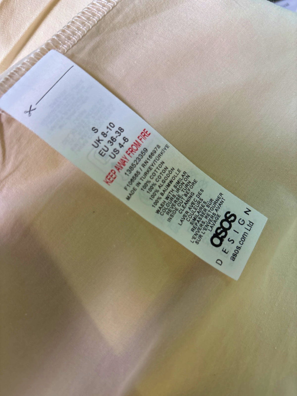 ASOS Design Cream Maxi Skirt UK S