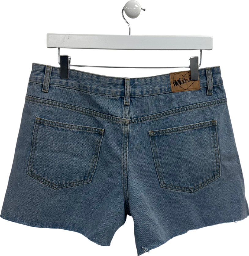 White Fox Not Meant To Be Denim Shorts Blue UK L