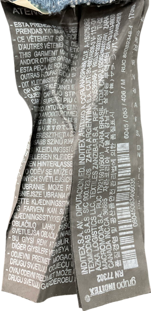 ZARA Blue Denim Trf Shirt UK M