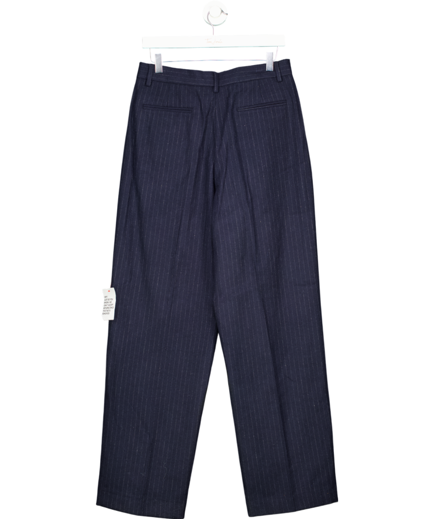 ASOS Blue Navy Pinstripe Trousers W30
