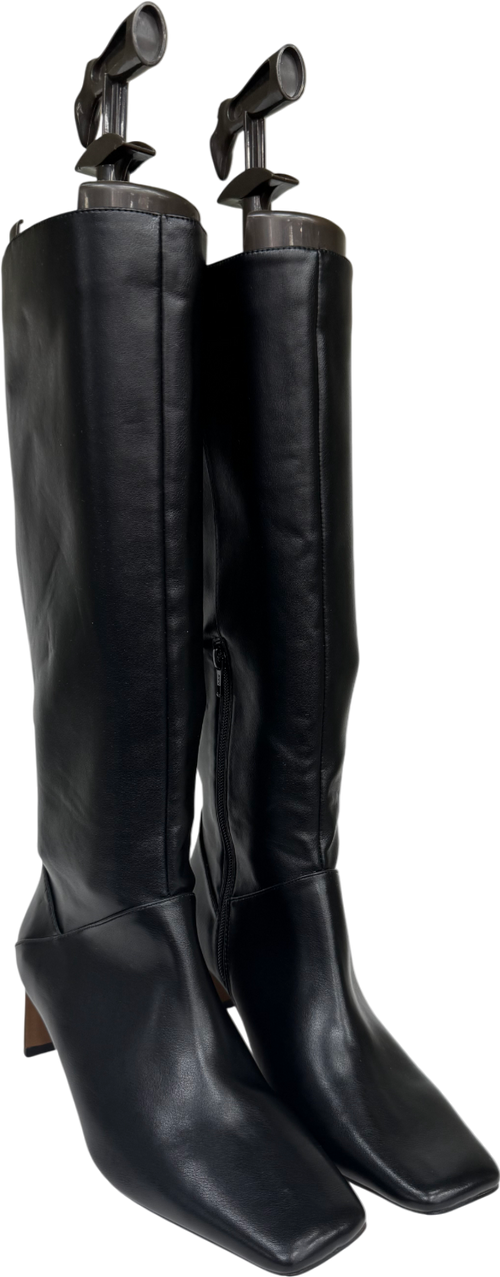 ASOS Black Heeled Knee Boots UK 5 EU 38