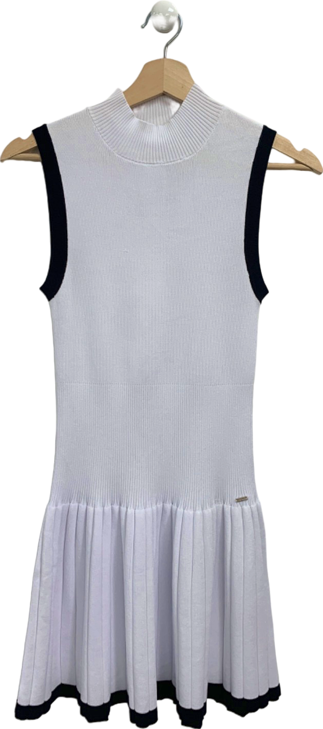 Lounge White Ribbed Tennis Dress UK S
