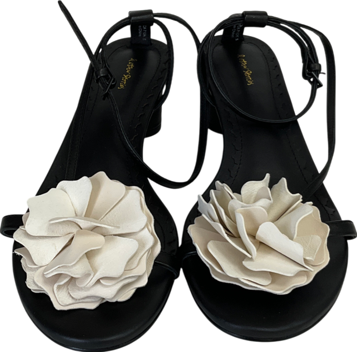 & Other Stories Black Heeled Leather Sandals UK 5 EU 38 👠