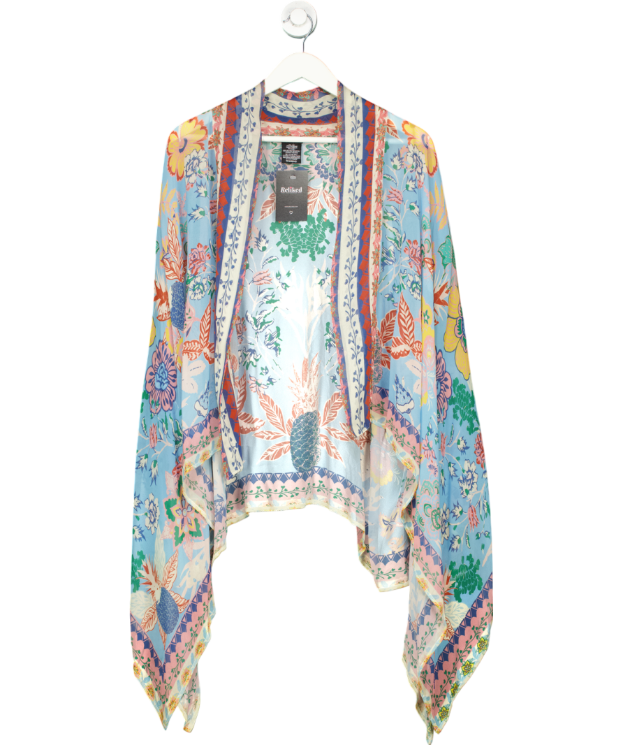 Vismaya Multicoloured Floral Patterned Sheer Kimono One Size