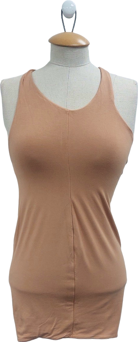 Oh Polly Beige Cross Back TMini dress UK 10