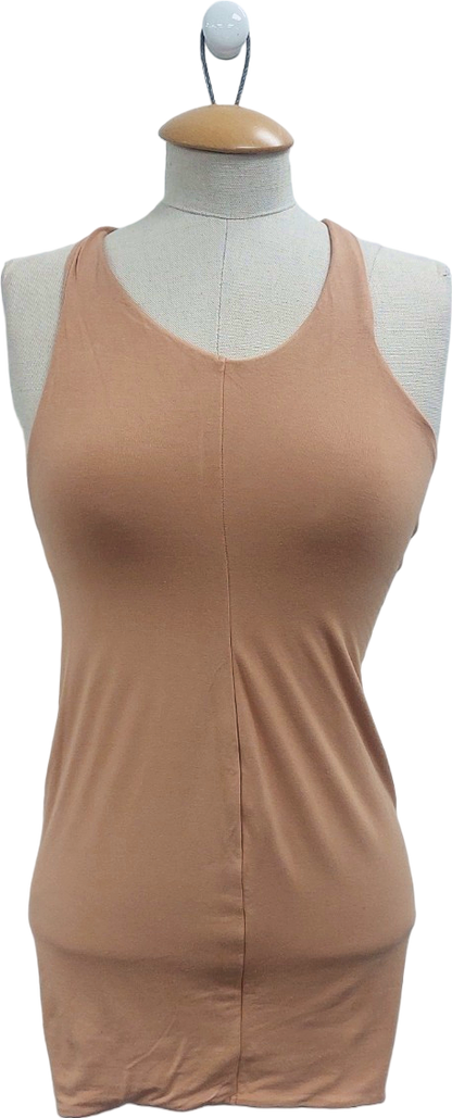 Oh Polly Beige Cross Back TMini dress UK 10