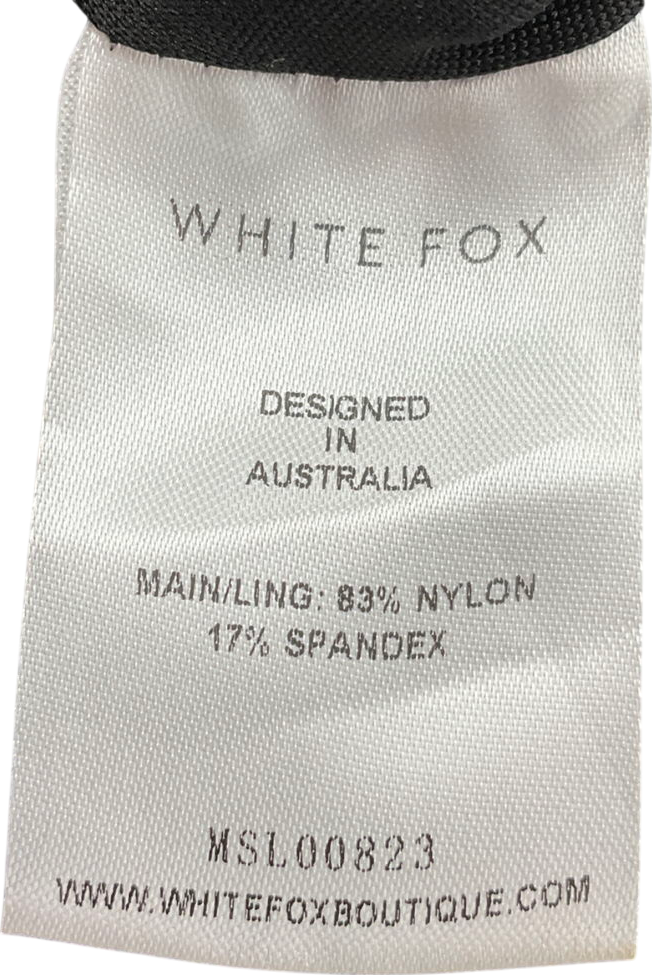 White Fox Black Atomic Interest Bodysuit UK L