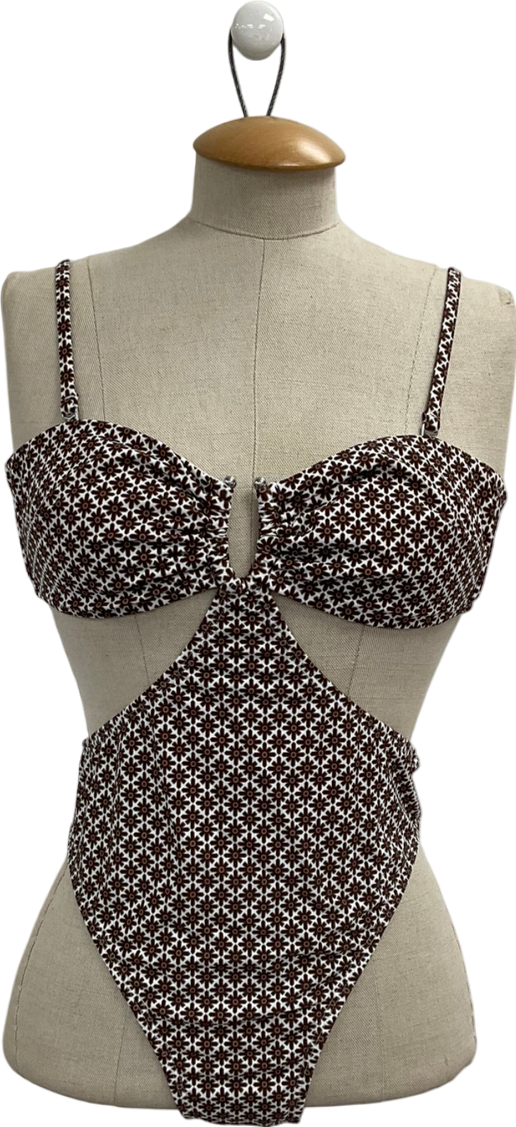 Cupshe Brown Cut Out Swimsuit UK S