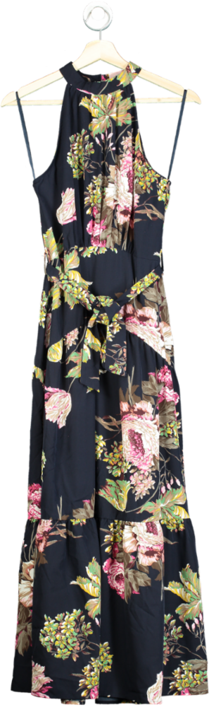 AX Paris Navy Floral Maxi Dress UK 8