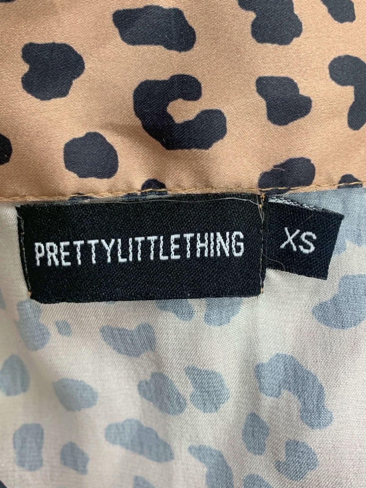 PrettyLittleThing Pink Leopard Print Pyjama Set XS