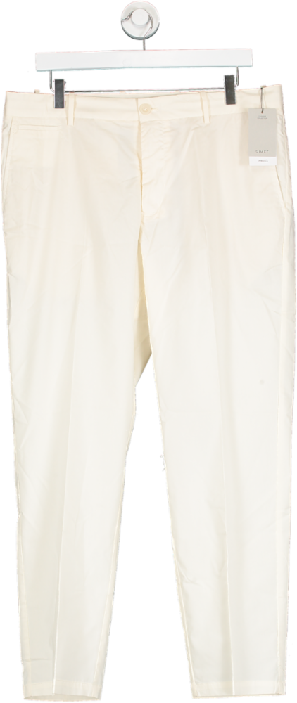 MANGO Cream Cotton Chino Trousers BNWT W34