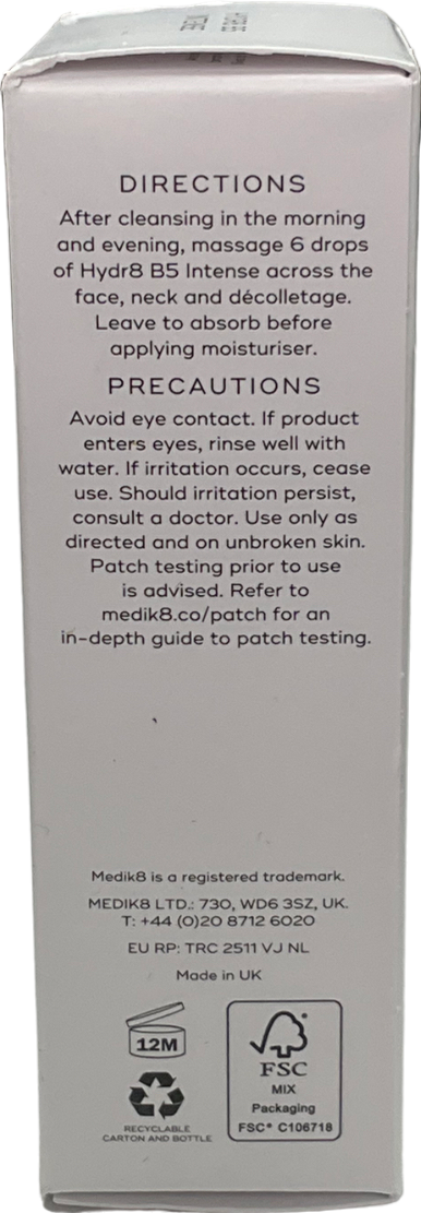 medik8 Hydr8 B5 - Liquid Rehydration Serum With Hyaluronic Acid 30ml