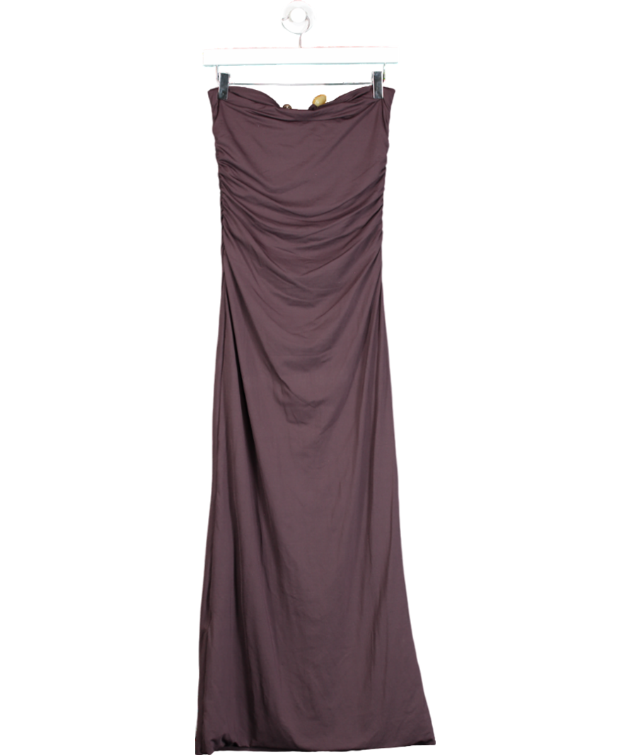 Kookai Brown Tayla Trim Maxi Dress UK 10