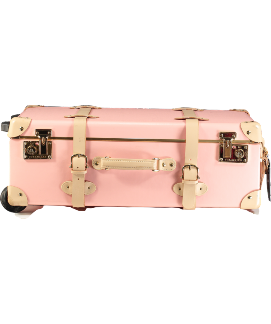 Steamline Luggage Pink The Correspondent Stowaway Suitcase