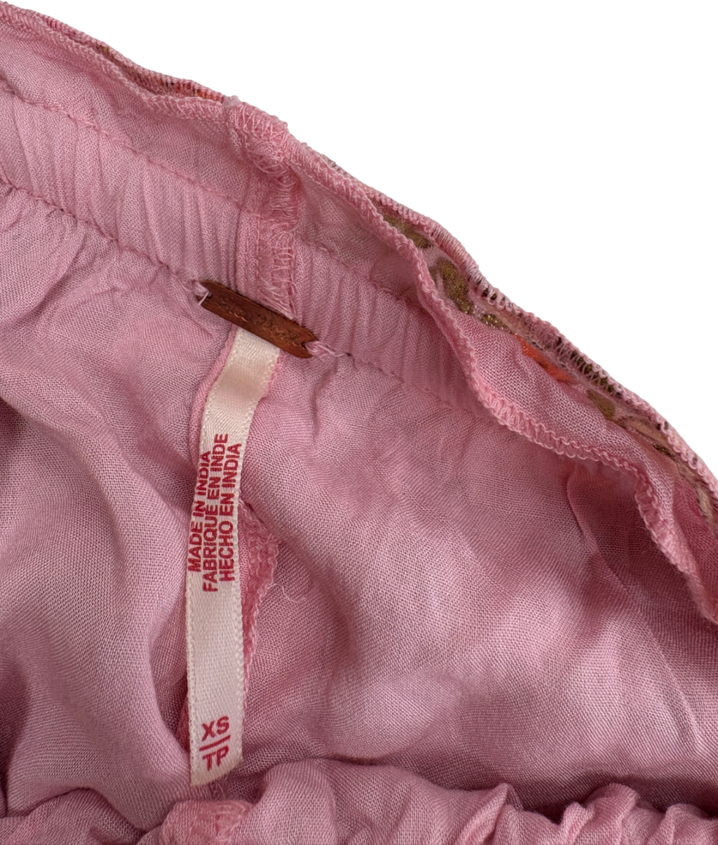 Free People Pink Ellia Spring Blossom Top And Skort Co-ord UK XS