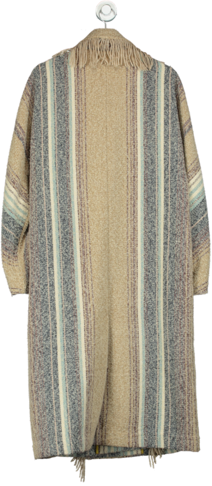 Free People Multicoloured Striped Open Front Cardigan UK XS/S