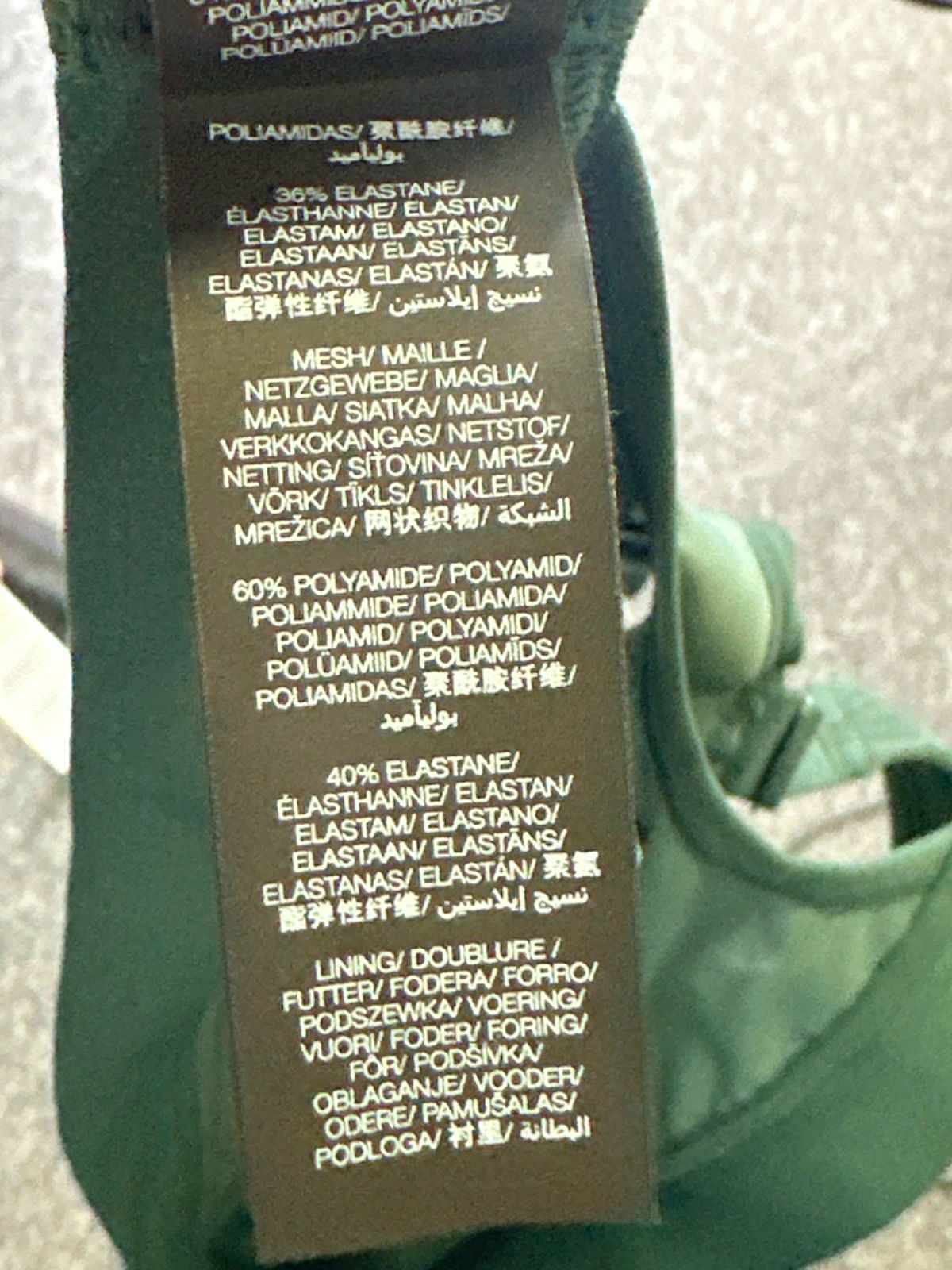 Sweaty Betty Green Sports Bra UK 32D