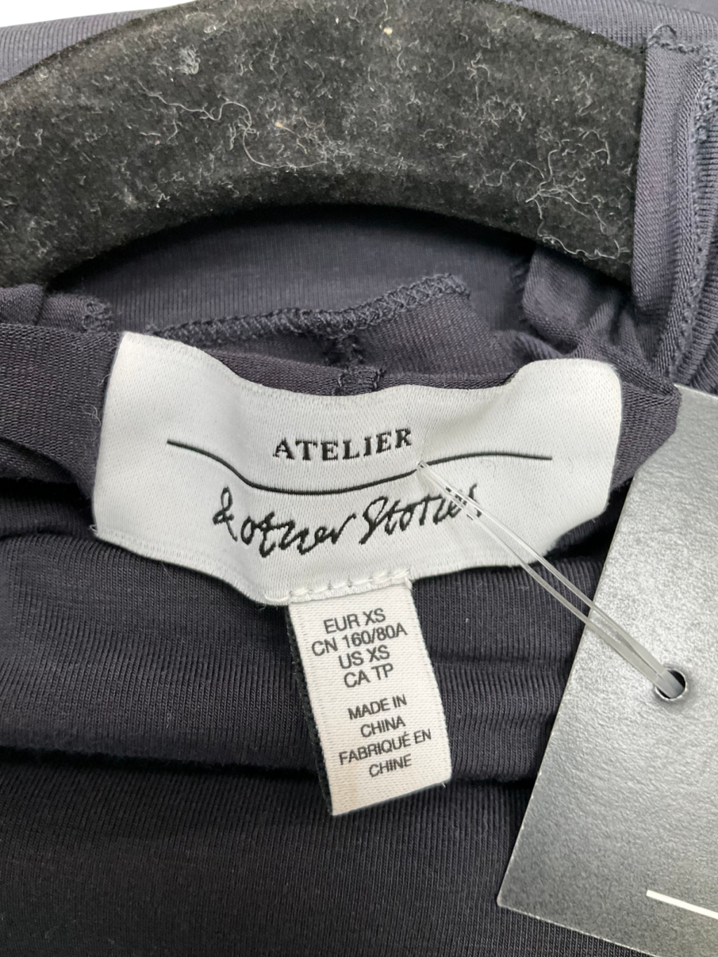 & Other Stories Blue Slim-fit Turtleneck Top UK XS