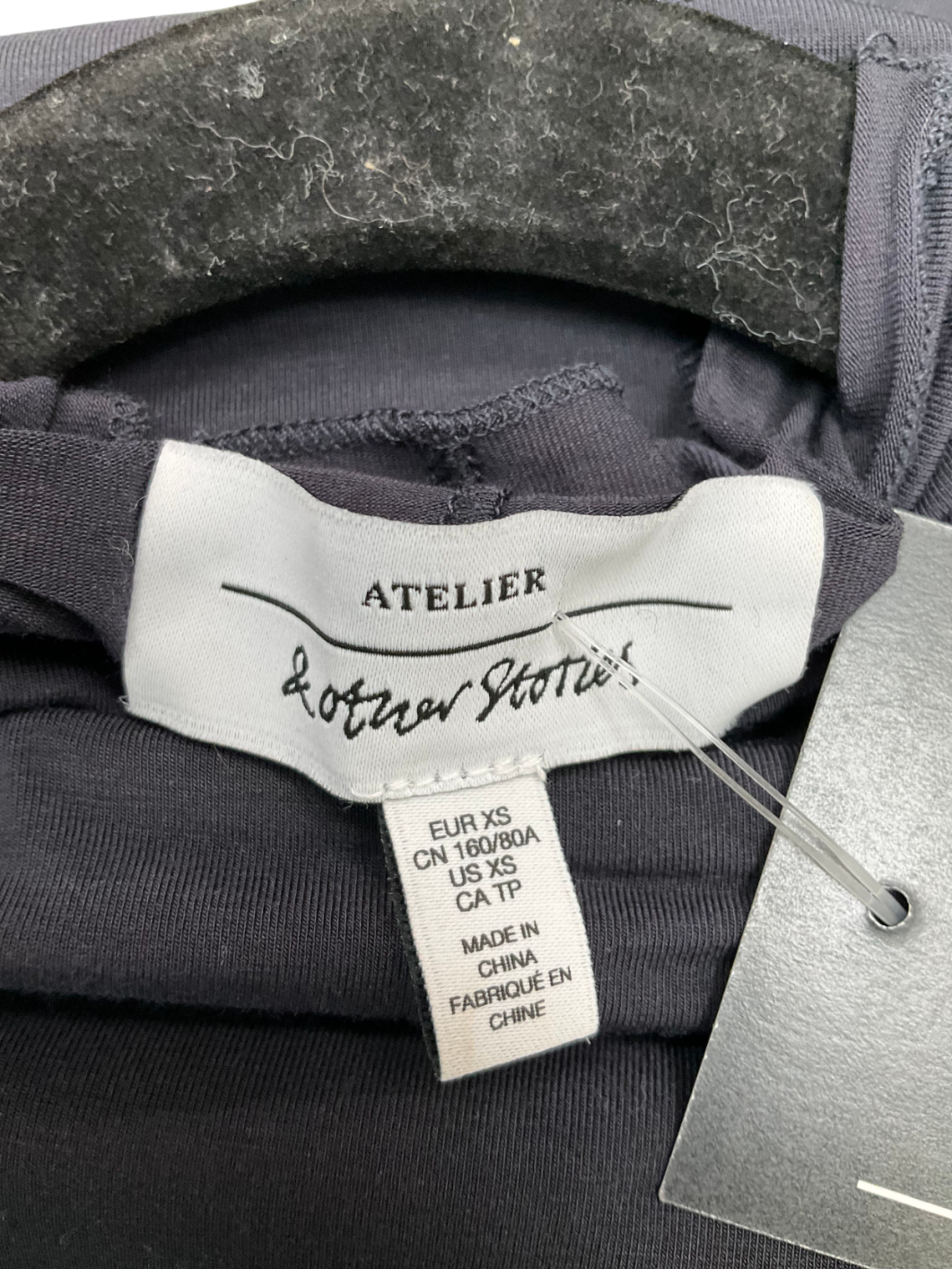 & Other Stories Blue Slim-fit Turtleneck Top UK XS