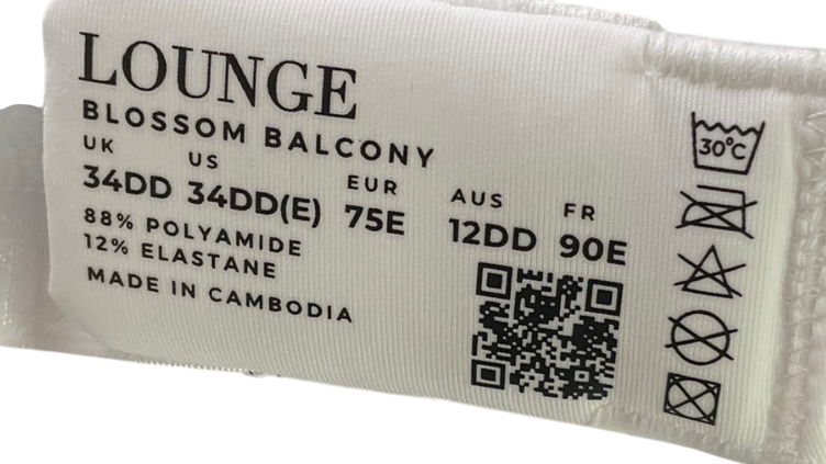 Lounge Underwear White Blossom Balcony Bra UK 34DD