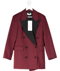 Halewski Red Morgana Burgundy And Black Blazer Dress UK S