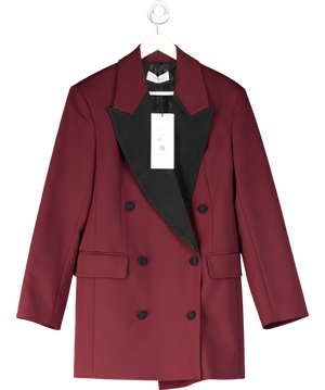 Halewski Red Morgana Burgundy And Black Blazer Dress UK S