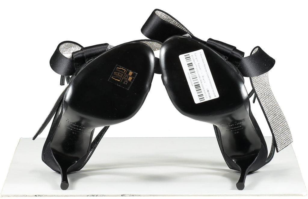 Sergio Rossi X Area Black Marquise Crystal-embellished Sandals UK 6 EU 39 👠